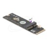 Delock - Adaptér rozhraní - M.2 klíc M samec na M.2 klíc E slot pro USB a PCIe moduly - M.2 2280 - M.2 Card - PCIe 4.0, USB 2.0