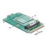 Delock - Adaptér rozhraní - na M.2 Key A slot - M.2 - M.2 Card - PCIe Mini Card, USB 2.0