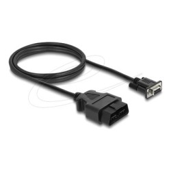 Delock - Sériový kabel - OBD-II Type B connector (M) do DB-9 (F) šroubovací - 1.15 m - cerná