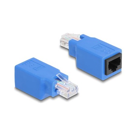 Delock - Sítový adaptér - RJ-45 (M) do RJ-45 (F) - UTP - CAT 5e - modrá