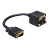 Delock - Adaptér VGA) - HD-15 (VGA) (M) do HD-15 (VGA), RCA (F) - 20 cm