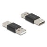 Delock - USB adaptér - USB 2.0 A (M) do USB 2.0 A (M) - cerná