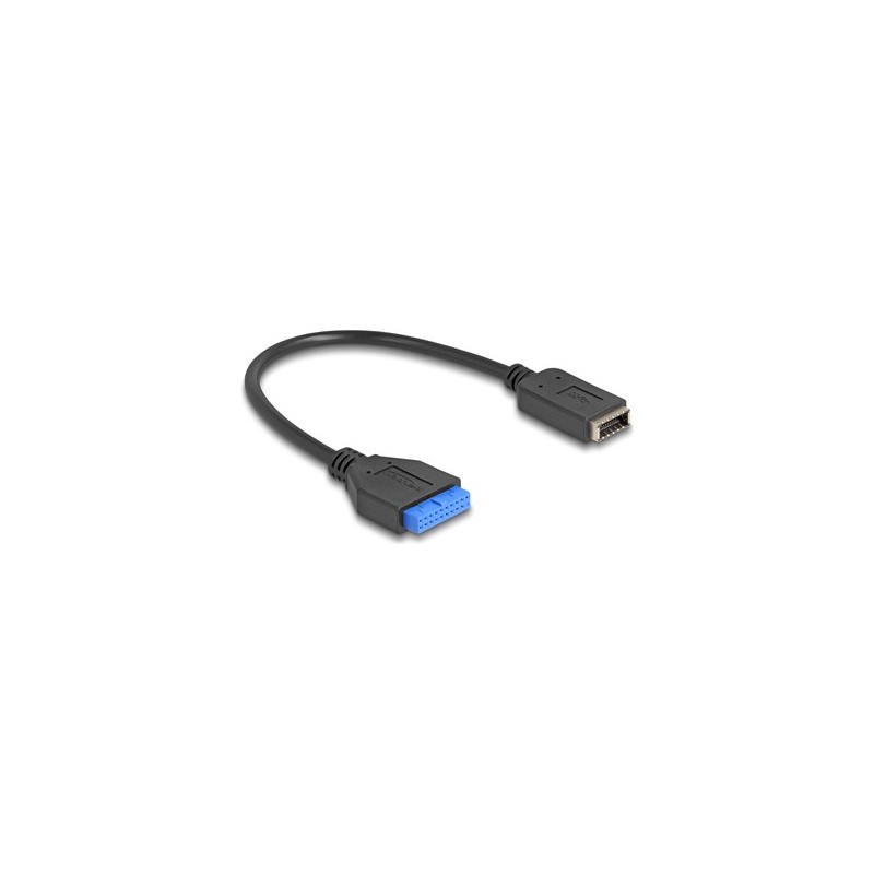 Delock - USB interní kabel - 19pinový USB header (F) do 20 pin Key A (F) - 25 cm - up to 5 Gbps data transfer rate
