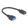 Delock - USB interní kabel - 19pinový USB header (F) do 20 pin Key A (F) - 25 cm - up to 5 Gbps data transfer rate