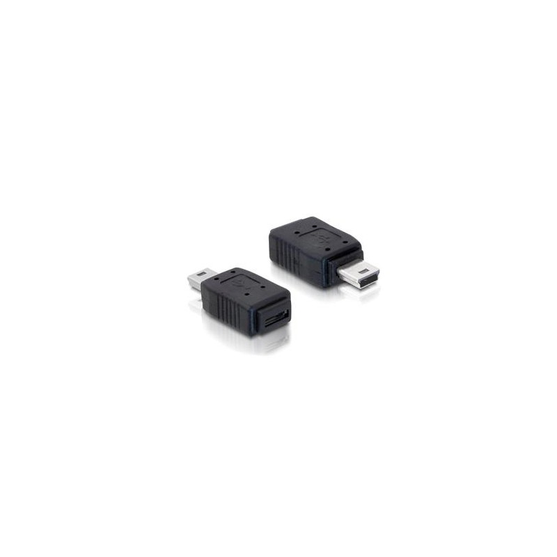 Delock - USB adaptér - mini-USB typ B (M) do Micro USB typ B (F) - černá