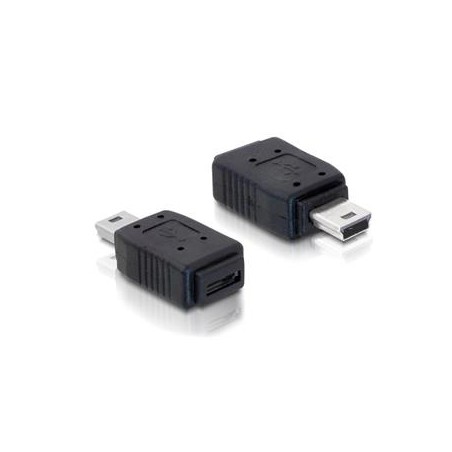 Delock - USB adaptér - mini-USB typ B (M) do Micro USB typ B (F) - černá