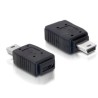 Delock - USB adaptér - mini-USB typ B (M) do Micro USB typ B (F) - černá