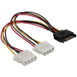 Delock - Adaptér napájení - 4 pinové interní napájení (F) do SATA napájení (F) - 20 cm