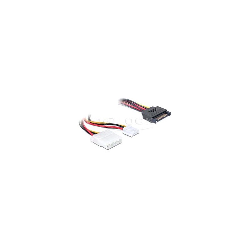 Delock - Adaptér napájení - SATA napájení (M) do 4 pinové interní napájení, 4 pinový mini-napájecí konektor (F) - 30 cm