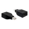Delock - Adaptér DisplayPort - Mini DisplayPort (M) do DisplayPort (F) - černá
