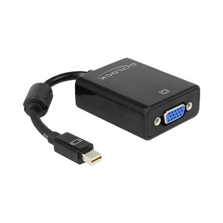 Delock Adapter mini Displayport VGA 15 pin female - Adaptér DisplayPort - Mini DisplayPort (M) do HD-15 (VGA) (F) - 18 cm