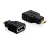 Delock High Speed HDMI with Ethernet - HDMI adaptér - 19 pin micro HDMI Type D s piny (male) do HDMI se zdířkami (female)