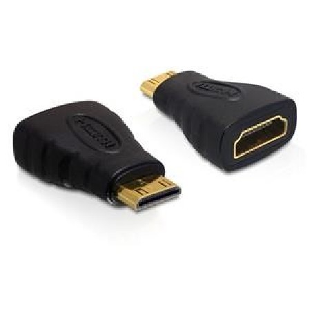 Delock High Speed HDMI - HDMI adaptér - 19 pin mini HDMI Type C s piny (male) do HDMI se zdířkami (female)