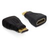 Delock High Speed HDMI - HDMI adaptér - 19 pin mini HDMI Type C s piny (male) do HDMI se zdířkami (female)
