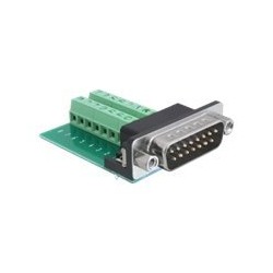 Delock - Sériový adaptér - 15 pin D-Sub (DB-15) (M) do 16pinový terminální blok