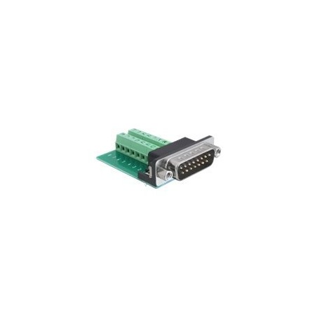 Delock - Sériový adaptér - 15 pin D-Sub (DB-15) (M) do 16pinový terminální blok
