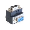 Delock Adapter VGA male / female 90° angled - Adaptér VGA) - HD-15 (VGA) (M) do HD-15 (VGA) (F) - konektor 90°