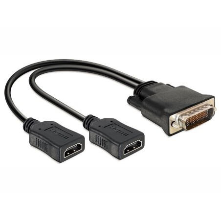Delock - Video adaptér - HDMI se zdířkami (female) do DMS-59 s piny (male) - 25 cm
