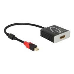 Delock - Video adaptér - Mini DisplayPort s piny (male) do HDMI se zdířkami (female) - 20 cm - šedá, černá