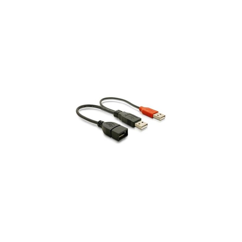 Delock - Kabel USB - USB, USB (pouze napájení) (M) do USB (F) - USB 2.0 - 23 cm
