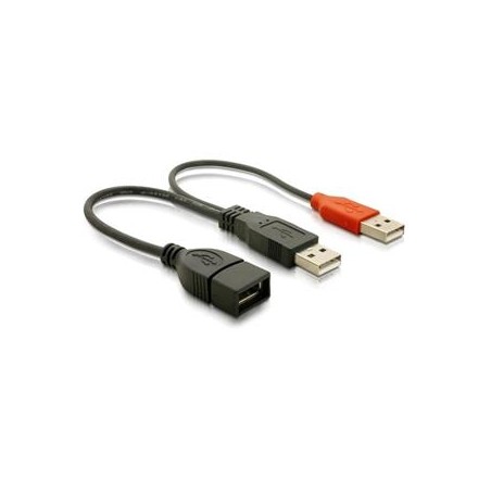 Delock - Kabel USB - USB, USB (pouze napájení) (M) do USB (F) - USB 2.0 - 23 cm