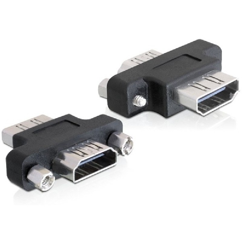 Delock - Spojka HDMI - HDMI se zdířkami (female) do HDMI se zdířkami (female) - otočný konektor 180°