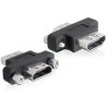 Delock - Spojka HDMI - HDMI se zdířkami (female) do HDMI se zdířkami (female) - otočný konektor 180°