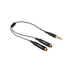 Delock - Audio separátor - mini-phone stereo 3.5 mm s piny (male) do mini-phone stereo 3.5 mm se zdířkami (female) - 25 cm
