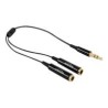 Delock - Audio separátor - mini-phone stereo 3.5 mm s piny (male) do mini-phone stereo 3.5 mm se zdířkami (female) - 25 cm