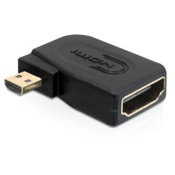 Delock High Speed HDMI with Ethernet - HDMI adaptér - 19 pin micro HDMI Type D s piny (male) do HDMI se zdířkami (female)