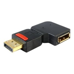 Delock Adapter Displayport male Displayport female angled left - Adaptér DisplayPort - DisplayPort (F) do DisplayPort (M)