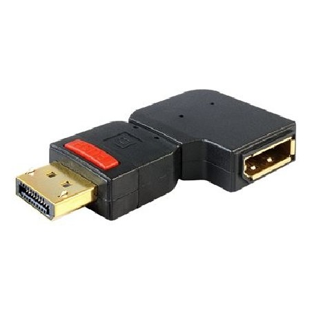 Delock Adapter Displayport male Displayport female angled left - Adaptér DisplayPort - DisplayPort (F) do DisplayPort (M)