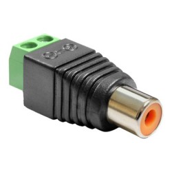 Delock Adapter RCA female Terminal Block - Video / audio adaptér - komponentní video /audio - svorkovnice se 2 piny se zdířkami