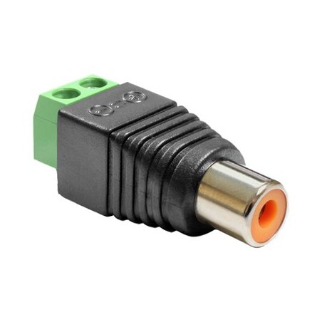 Delock Adapter RCA female Terminal Block - Video / audio adaptér - komponentní video /audio - svorkovnice se 2 piny se zdířkami