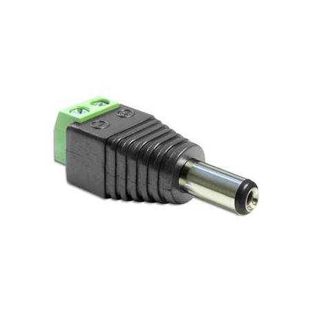 Delock Adapter DC 2.1 x 5.5 mm male Terminal Block - Adaptér napájení - svorkovnice se 2 piny (M) do DC jack 2.1 mm (M) 65396