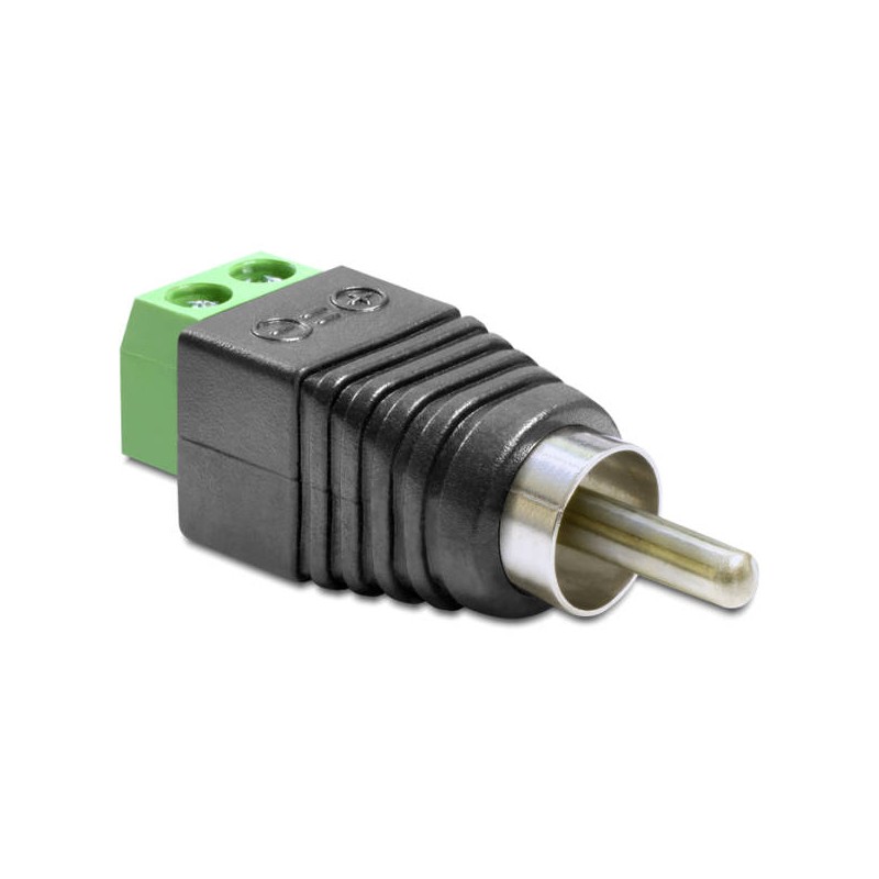 Delock Adapter RCA male Terminal Block - Video / audio adaptér - komponentní video /audio - svorkovnice se 2 piny s piny (male)