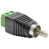 Delock Adapter RCA male Terminal Block - Video / audio adaptér - komponentní video /audio - svorkovnice se 2 piny s piny (male)