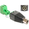 Delock Adapter DC 2.1 x 5.5 mm male Terminal Block - Adaptér napájení - svorkovnice se 2 piny (F) do DC jack 2.1 mm (F)