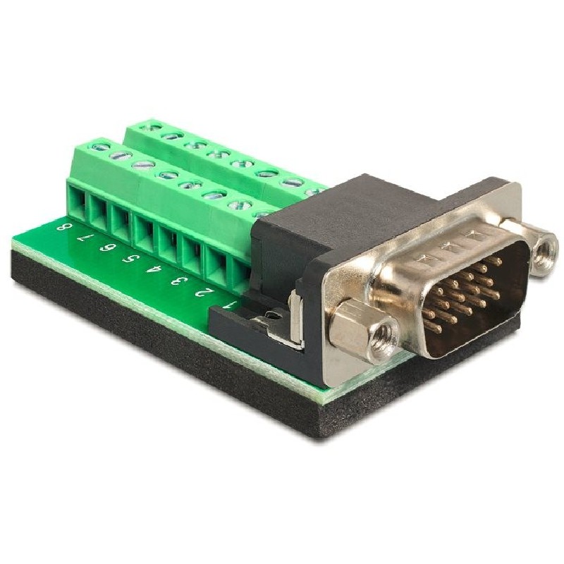 Delock Adapter VGA male Terminal Block, Delock Adapter VGA male Terminal Block