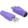 Delock - Adaptér klávesnice / myši - PS/2 (F) do USB (M)