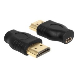 Delock - HDMI adaptér - HDMI s piny (male) do 19 pin micro HDMI Type D se zdířkami (female)