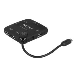 Delock Micro USB OTG Card Reader + 3 port USB Hub - Čtečka karet (MS, MS PRO, MMC, SD, MS Duo, MS PRO Duo, RS-MMC, TransFlash