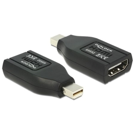 Delock - HDMI adaptér - Mini DisplayPort s piny (male) do HDMI se zdířkami (female) - černá