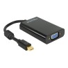 Delock Adapter mini Displayport 1.1 male VGA female + Audio + Power - Nástroj pro převod videa - DisplayPort - VGA - černá
