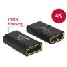 Delock - Spojka HDMI - HDMI se zdířkami (female) do HDMI se zdířkami (female) - černá - podporuje 4K
