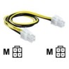 Delock - Elektrický kabel - napájení P4 (M) do napájení P4 (M) - 30 cm