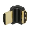 Delock - HDMI adaptér - HDMI se zdířkami (female) do HDMI s piny (male) - černá - konektor 90°, podporuje 4K 65663
