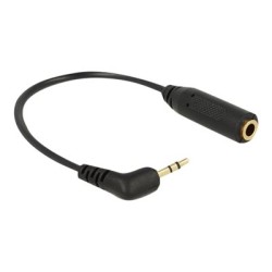 Delock - Audio adaptér - mini-phone stereo 3.5 mm se zdířkami (female) do stereo mikro jack s piny (male) - 17.5 cm - černá