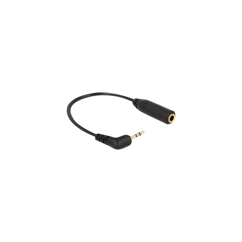 Delock - Audio adaptér - mini-phone stereo 3.5 mm se zdířkami (female) do stereo mikro jack s piny (male) - 17.5 cm - černá