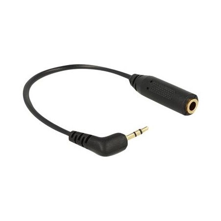 Delock - Audio adaptér - mini-phone stereo 3.5 mm se zdířkami (female) do stereo mikro jack s piny (male) - 17.5 cm - černá